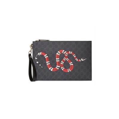 GUCCI BESTIARY POUCH WITH KINGSNAKE 473904 GZN1N 1058 (30.5*21*1.5cm)